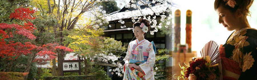 写真:元湯旅館 陣屋と和装の花嫁